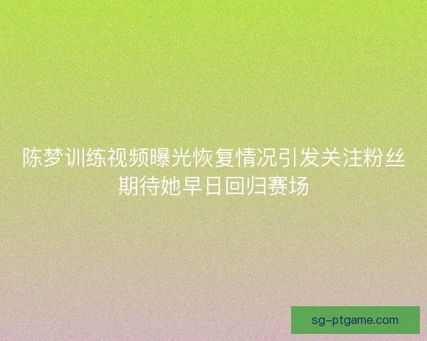 陈梦训练视频曝光恢复情况引发关注粉丝期待她早日回归赛场